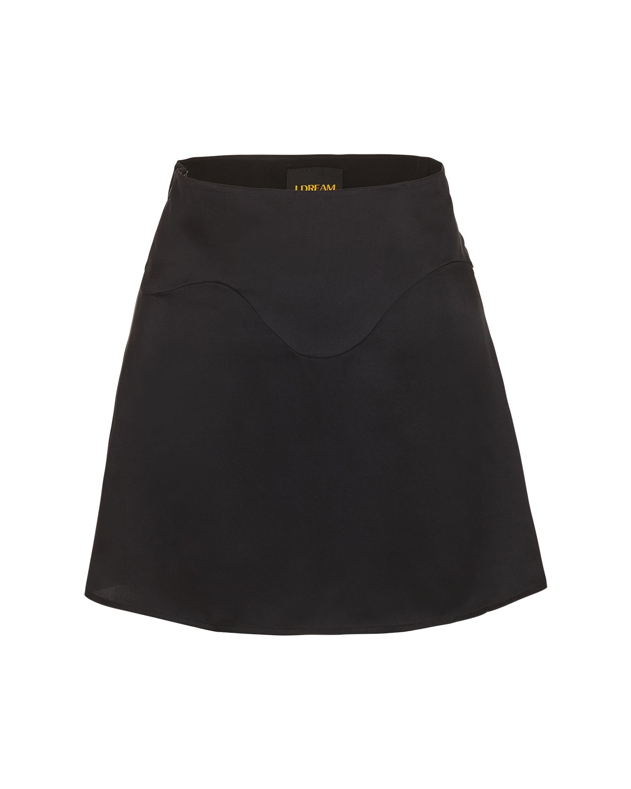 Wave Silk Skirt – Black