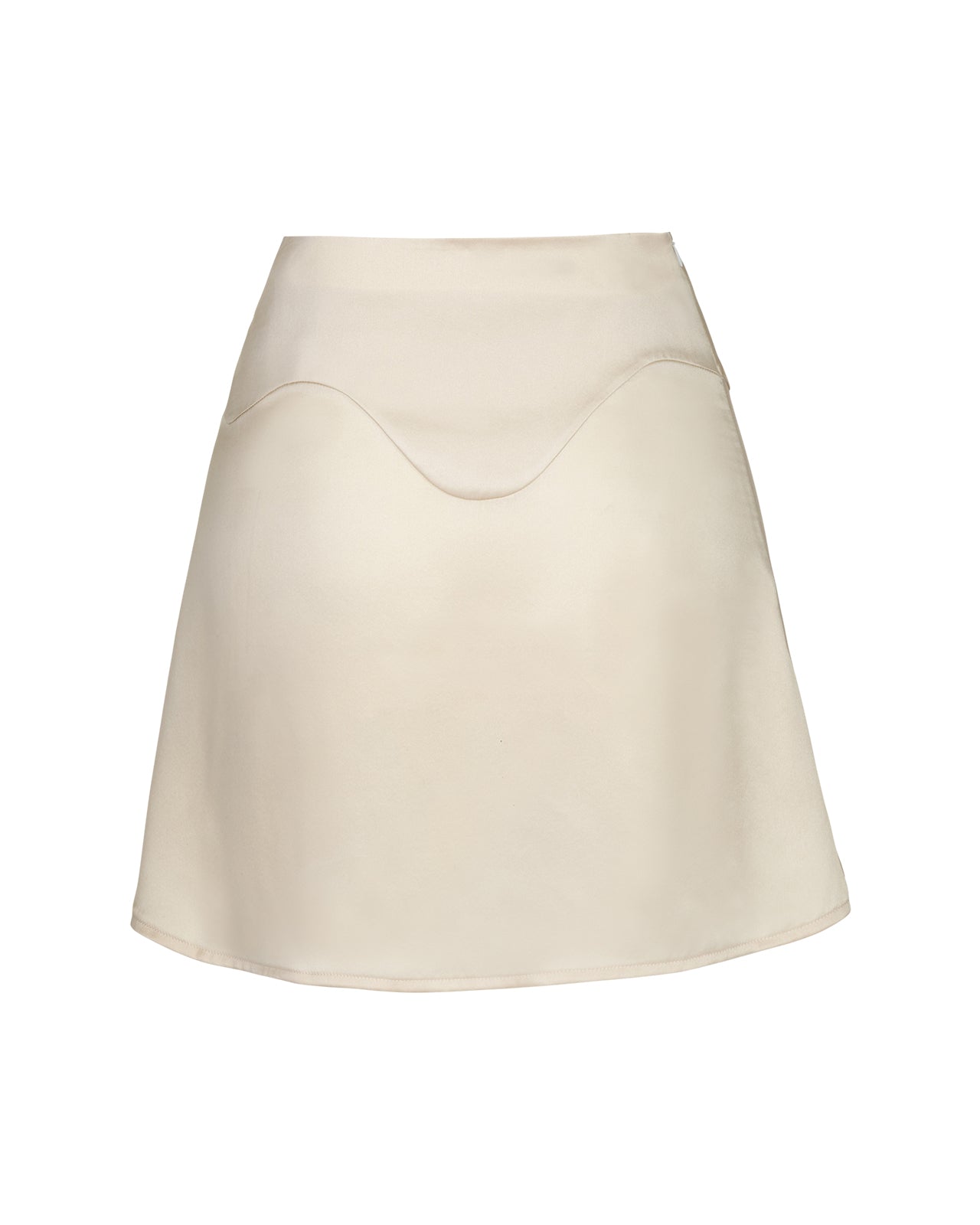 Wave Silk Skirt – Champagne