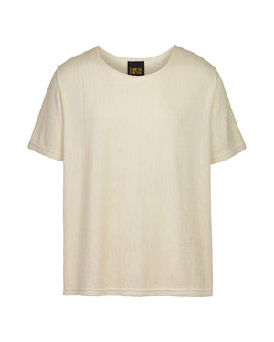 Woven Ribbed Shirt – Beige